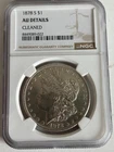1878-S Morgan Silver Dollar – NGC AU Cleaned – Strong Eye Appeal