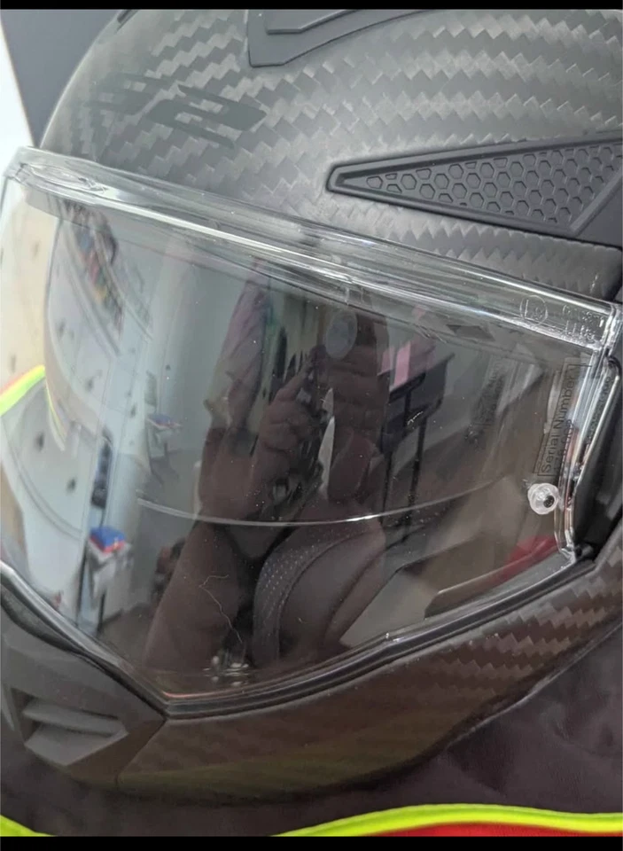 LS2 Advant X Carbon Modular Motorcycle Helmet Solid Matte Carbon Large - Image 4 of 4