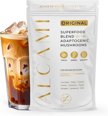 alcami elements Mushroom Coffee Creamer Superfood - Energy, Focus, Mood - 30 svg