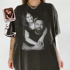 Gildan Tee Custom Your Photo Shirt, Family Photo Shirt Gift For Dad, Dad And Son