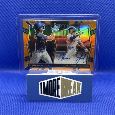  2025 Select Baseball Orange Auto Book End 75/75 Kellon Lindsey  