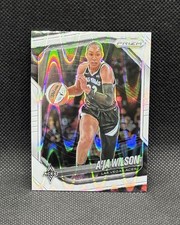 A’ja Wilson 2025 Panini Prizm White Seismic Silver Mint Mega Box Exclusive