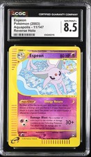 CGC 8.5 NM/MINT+ Espeon 11/147 Aquapolis Reverse Holo Pokemon Card on eBay
