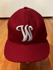 Ebbets Field Flannels Washington State Vintage Crimson Wool Hat Sz 7-3/8 NEW.