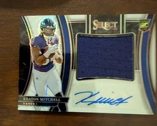 Keaton Mitchell 2023 Panini Select - Jumbo Rookie Signature Swatches /75