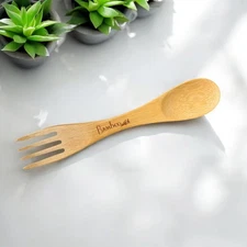 Bamboo Sporks | Spoon Fork In One | Camping | Non-Toxic & Eco Friendly