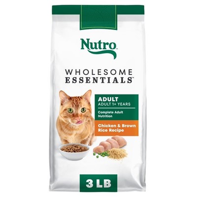 Wholesome Essentials Adult Dry Cat Food, Chicken & Brown Rice Recipe, 3 lbs.