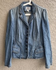 Vintage Ralph Lauren Polo Jeans Blue Denim Women s Blazer Jacket Cotton Size L