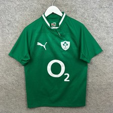 Ireland Rugby Shirt Mens Medium Green PUMA Home Jersey Kit Union 2011/2012