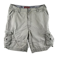 Vintage Levis Cargo Shorts Mens 38 Canvas Baggy Utility Pockets 11 Inseam Y2K