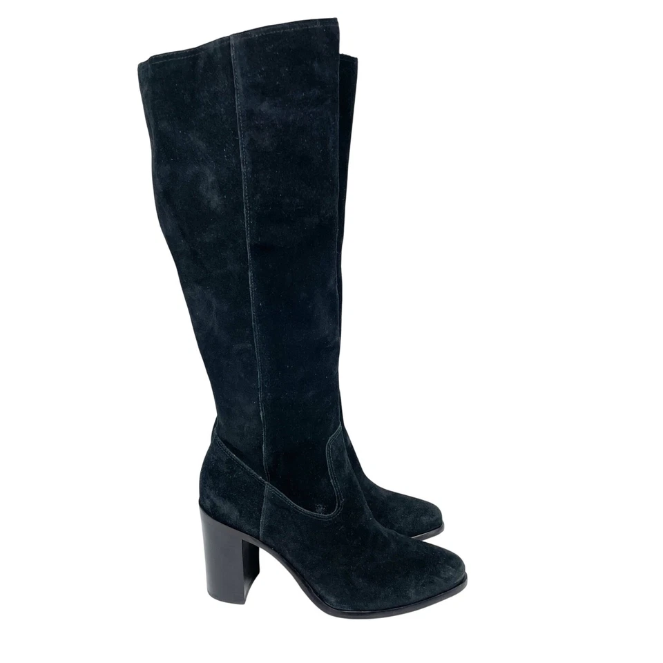 Vince Camuto Women's Pearlanie Black Suede Leather Knee High Boots Size 9M - Image 3 of 4