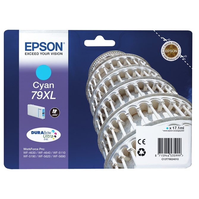 Epson Cyan C13t79024010/79Xl Ink Cartridge High-Capacity. 2K Pages 17. - Image 4