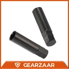 (2) Black Socket Key Tool for 7 spline Lug Nuts | 19mm, 3/4", 21mm, 13/16" Mmcqw