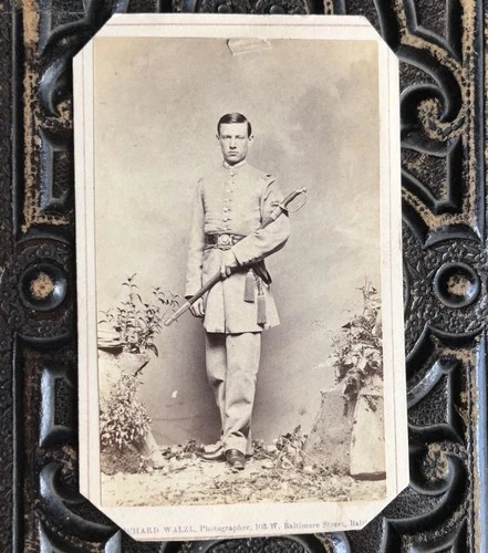 Confederate Photo Album: Stonewall Jackson, Armed Civil War Soldier, CDV Tintype