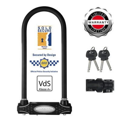 Master Lock Sold Secure Gold D-Lock 11 x 28 cm 8195EURDPROLW schwarz