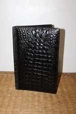 Raika USA Genuine Top-Grain Cowhide Leather Photo Album   Black Croc Embossed