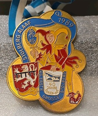 1989 Germany Medal Designed for Carnival Stolberg Alaaf 40th Year 4''