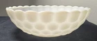 Vintage Anchor Hocking White Milk Glass Bubble Fire King Round 8” Serving Bowl