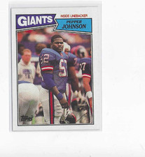 1987 Topps Pepper Johnson Rookie #28 Giants