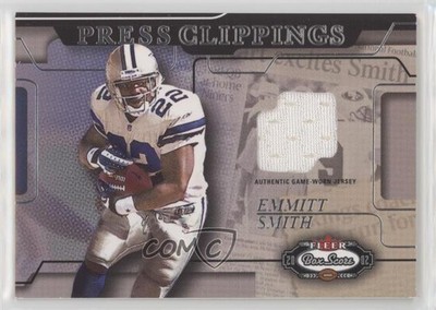 2002 Fleer Box Score Press Clippings Jerseys Emmitt Smith HOF 0jk5
