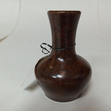 Vintage California Redwood Small 3" Burl Vase Hand Turned Wood