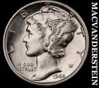 1944-D Silver Mercury Dime - FSB - Choice Brilliant Unc  Lustrous  #K2483