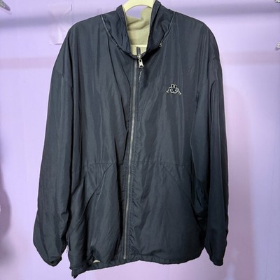 Vintage Rare 1990s Kappa Reversible Fleece Lined Jacket Logo Streetwear
