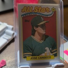 Topps 1989 All-Star Jose Canseco #401 Oakland Athletics Baseball Base