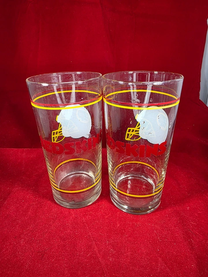 Vaso de beber vintage 1980 NFL Washington Redskins 16 oz - recuerdos de fútbol americano Foto 2 de 4