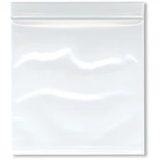 Plymor 5" x 5", 4 Mil Heavy Duty Zipper Reclosable Plastic Bags