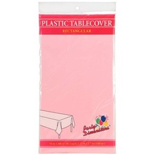 Tablecover Plastic Light Pink Rectangular 54'' X 108'' 1 Pack