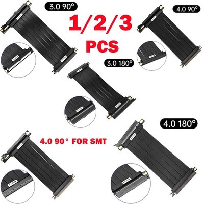 1/2/3Pc For PCI-E 3.0/4.0 16x Riser Cable Graphics Card Extension Cables NEW