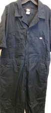 Dickies Men's S/S Poplin Coverall, Dark Navy, 2X RG, GENTLY USED