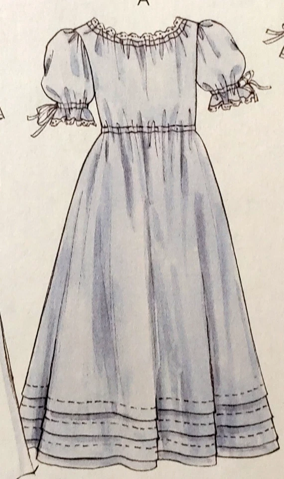 McCall's 4547 Costumes Toddler sz 3-4-5-6 Dress Chemise Pantaloons Bonnet Apron - Image 3 of 4