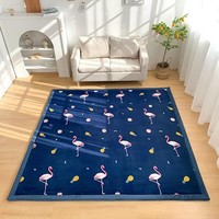 Teppich Modern PlüSch Kurzflor Waschbar Rutschfest 100X200 Cm FüR Wohnzimmer