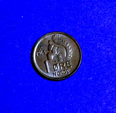 NORWAY 1963 (1 ORE)  CIRCULATED BETTER CONDITION KM#403 FAIR PRICE