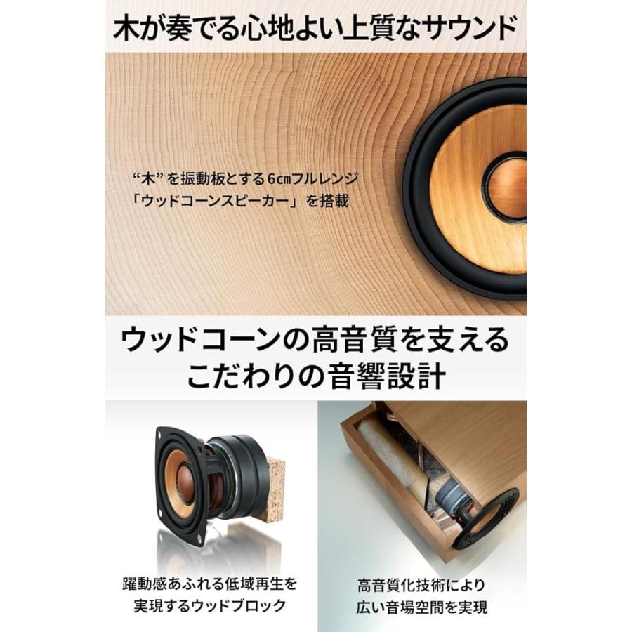 JVC Kenwood Victor EX-DM10 Wood Cone Bluetooth Speaker Hi-Res aptX