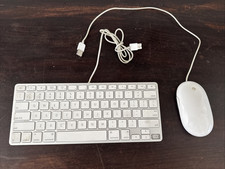 Apple A1242 USB Wired Slim Keyboard  A1152 Mighty Mouse Tested: Both Work 