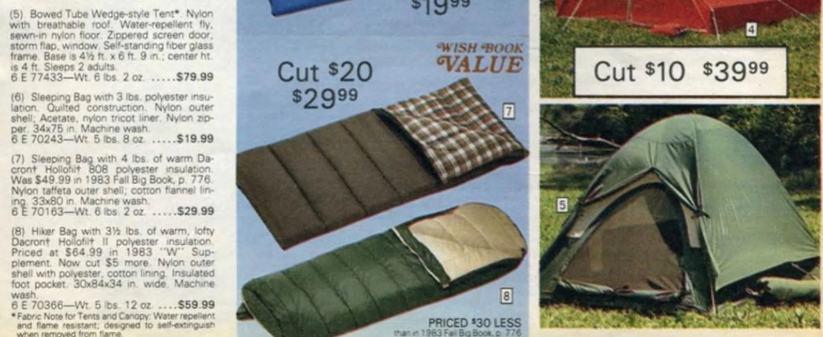 Vtg 1982 Sears Hillary 2 Person Tent 77433 - GREEN - Great in Org Mailing Box
