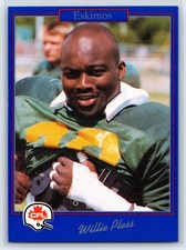 1991 JOGO CFL Willie Pless Edmonton Eskimos #20