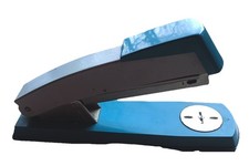 Hefter Tacker Heftgerät Skrebba Skre-Norm 24/6 Grau Büro Türkis 80er Vintage