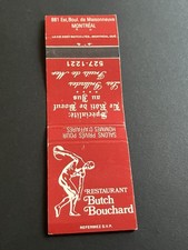 Vintage Canada Matchbook “RESTAURANT Butch Bouchard” Montreal