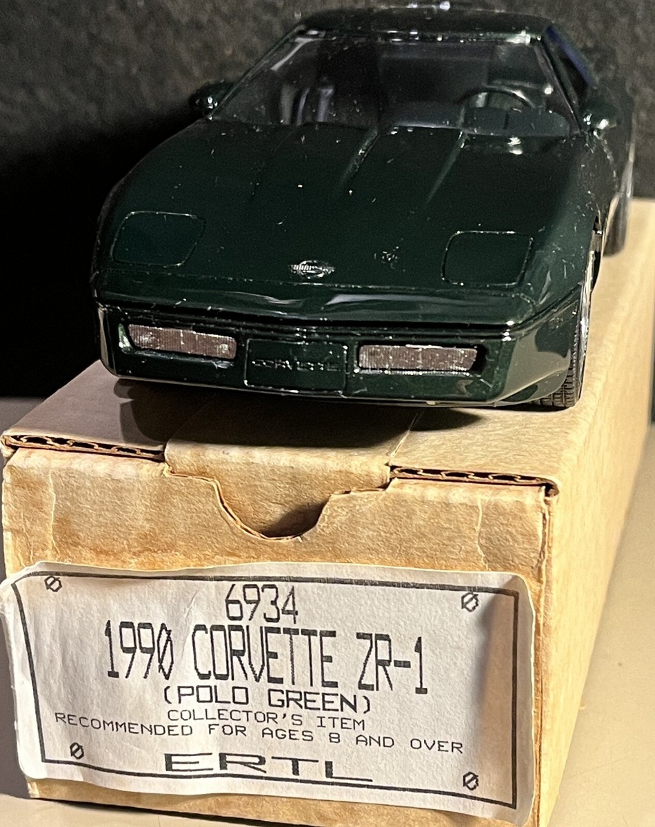 1990 Polo Green Chevrolet CORVETTE ZR-1 Dealer Promo Car AMT Ertl