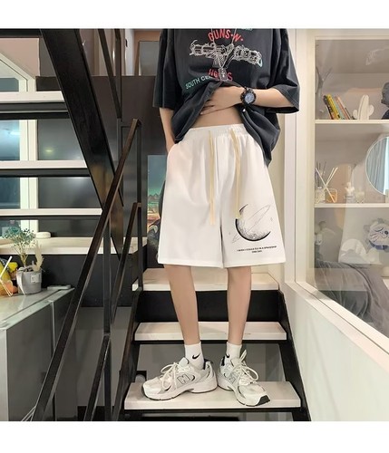 Große trendige Studentenkleidung Sport Outdoor Halb Shorts Badehose Weite Retro Hose - Bild 12 von 17