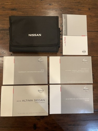 2016 Nissan Altima Sedan Owners Manual set w/ warranty guide & Case, Free Ship