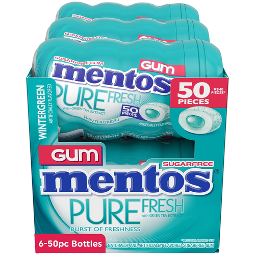Mentos Pure Fresh Holiday Sugar-Free Chewing Gum with Xylitol 50 Count - Picture 2 of 7