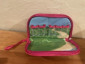 Lego Friends pink zippered pouch with pockets for Legos