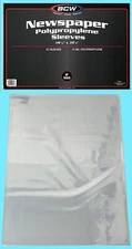 10 BCW 14X19 NEWSPAPER STORAGE SLEEVES Art Photo Print 2 mil Clear Protector