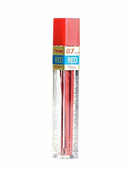 Lead Refill, 0.7mm Red Lead, 12 Leads/tube, Pack Of 12 Tubes
