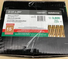 2-1/4 In Hot Dipped Galvanized Wire Coil Siding Nails | Metabo 13367HPT (3600ct)